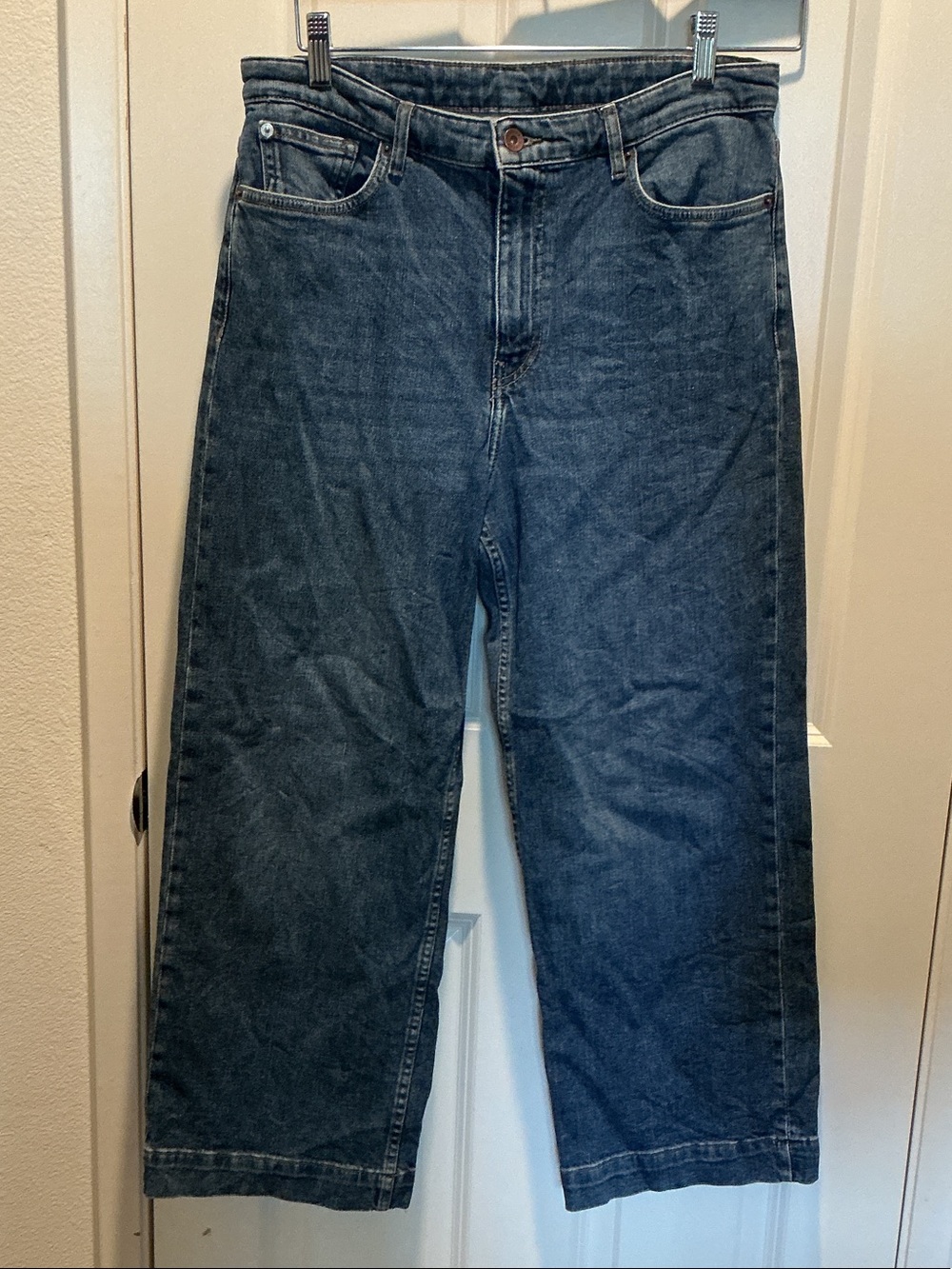 EUC Jigsaw Denim Tyne Wide Leg Crop Jean